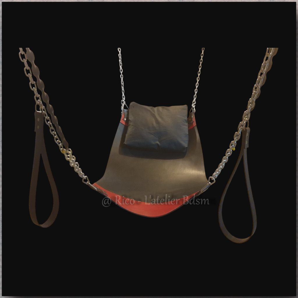 Sling de contrainte en cuir épais, version de base avec suspensions par chaînes